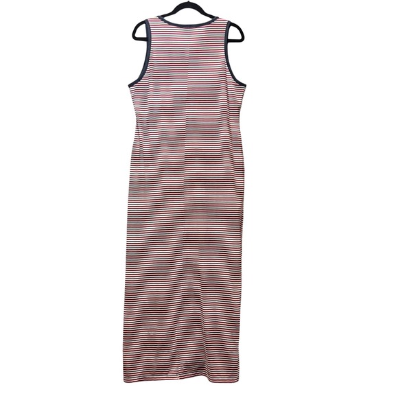 Tommy‎ Hilfiger Tank Maxi Dress Striped Sleeveless Casual Pocket Large Red White - Picture 8 of 8